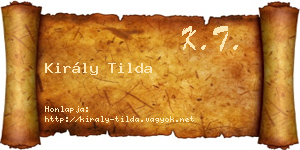 Király Tilda névjegykártya
